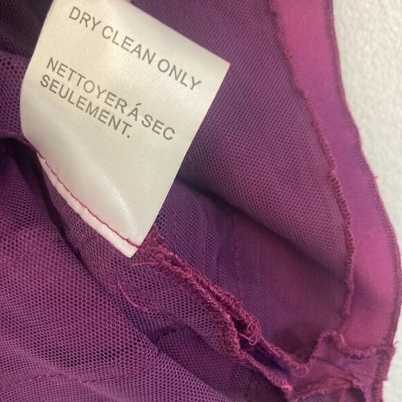 Cartise Cap Sleeve Tiered Blouse Womens 6 Evening Purple Flower Office Top NWT - Picture 10 of 12